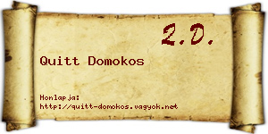 Quitt Domokos névjegykártya